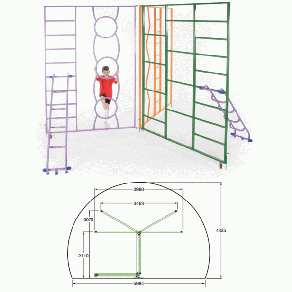 rainbow frame / gymnastic equipment / climbing frame